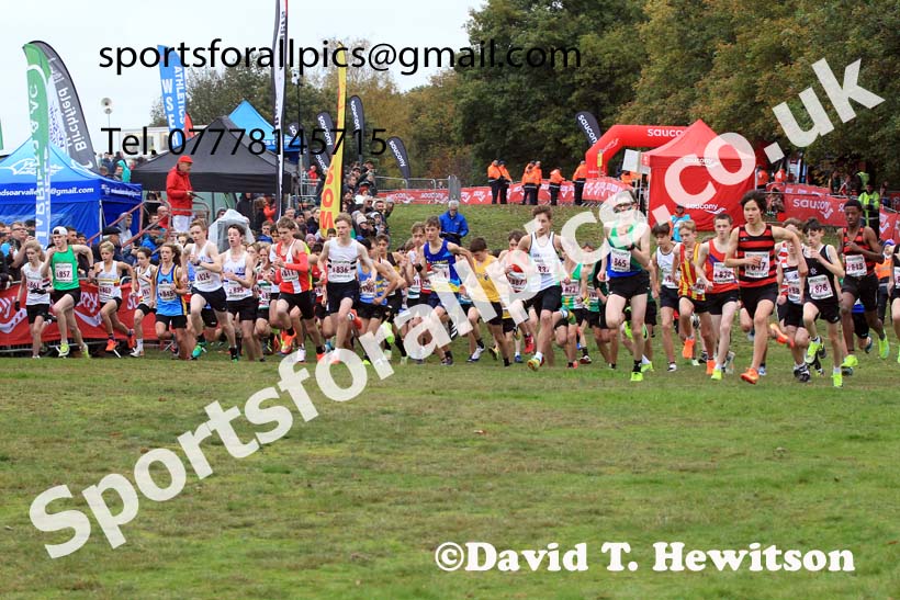 Boys Under-15s, 2022 National Cross Country Relays, Berry Hill Park, Mansfield.  Photo: David T. Hewitson/Sports for All Pics